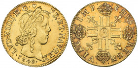 *France, Louis XIV (1643-1715), louis d’or à la mèche longue, 1648 a (Dupl. 1422), good very fine

Estimate: GBP 600 - 800