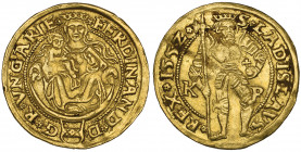 *Hungary, Ferdinand I (1521-64), goldgulden, 1552, Kremnitz, 3.54g (F. 48), crease mark, very fine

Estimate: GBP 500 - 700