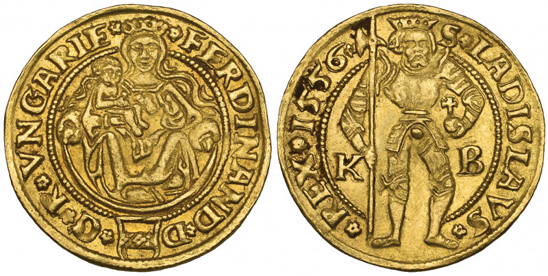 *Hungary, Ferdinand I, goldgulden, 1556, Kremnitz, 3.55g (F.48), better than ver...