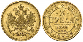 *Russia, Alexander II, 3 roubles, 1869, St Petersburg mint (Bitkin 31; F. 164), mint state

Estimate: GBP 1500 - 2000