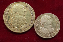 Spain, Charles III, Madrid mint, escudo, 1785 dv and half-escudo, 1788 m (Cal. 1366, 1286; Cay. 12343, 12202), good fine to very fine (2) 

Estimate...