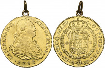 *Spain, Charles IV, Madrid mint, 4 escudos, 1792 mf, loop-mounted, very fine

Estimate: GBP 350 - 400