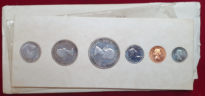 Canada, Elizabeth II, prooflike set of six coins 1954, comprising dollar, 50, 25...