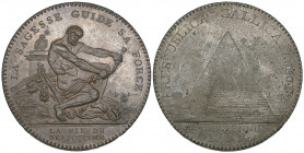 *France, pattern copper 2 sols à la Pyramide, 1792, struck at the Soho Mint, Birmingham for the Monneron brothers and designed by Dupré, Hercules seat...