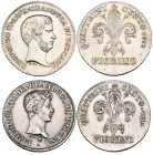 Italy, Tuscany, Leopold II (1824-59), fiorino (2), 1840, 1858 (MIR 452/4, 453/7), first with obverse scratch, good very fine, other better (2)

Esti...