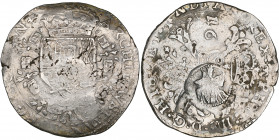 *Russia, Alexei Mikhailovich (1645-76), jefimok, 1655, Flanders, patagon, 1647, Bruges, countermarked on reverse with die from an Alexei Mikhailovich ...