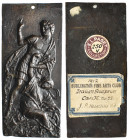 Italy, attributed to Giovanni Maria Mosca (c. 1493/95-1574), Achilles and Penthesilea, bronze plaquette, Padua, c. 1515-25, Achilles in all’antica arm...