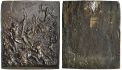 *Italy, Leone Leoni (c. 1509-90), The Triumph of Giannettino Doria guided by Andrea Doria as Neptune, bronze plaquette, c. 1541-2, Giannettino dressed...