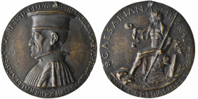 *Italy, Sperandio of Mantua (c.1425-after 1504), Bartolommeo Pendaglia (of Ferrara, administrator of the Este estates, died 1462), bronze medal, bust ...