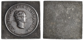 *Italy (16th or 17th century), Aemilia Lepida (wife of Galba, AD 68-9), lead medal on a square flan, head to right within LEPIDA GALBAE IMP VXOR, 61 x...