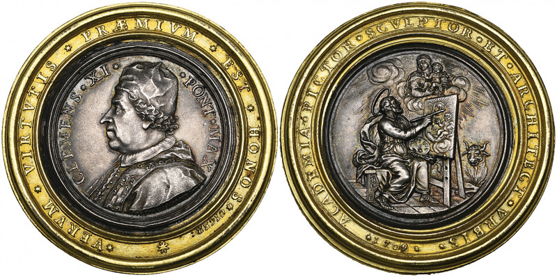 *Italy, Giovanni and Ermenegildo Hamerani, Pope Clement XI (1700-21), silver pri...