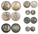 Miscellaneous English Medals (6), comprising, de Passe style counters (2), James I and Prince Charles, Charles I and Henrietta Maria (M.I. 1, 376/272,...