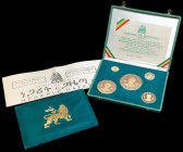 Ethiopia, 75th Birthday and 50th Anniversary of Leadership of Haile Selassie, 1966, proof set of 5 gold coins, comprising 10, 20,50, 100 and 200 birr,...
