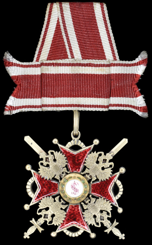 Russia, a copy Order of St Stanislaus, Military Division, Second Class badge, in...