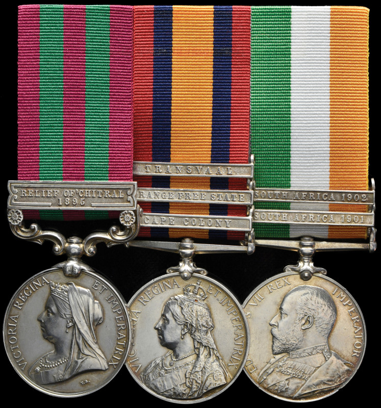 *An I.G.S. ‘Relief of Chitral’ and Boer War Group of 3 awarded to Private Willia...