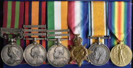 *An I.G.S. ‘Relief of Chitral’, Boer War and Great War Group of 6 awarded to Private Smith Parker, 1st Battalion, East Lancashire Regiment, comprising...