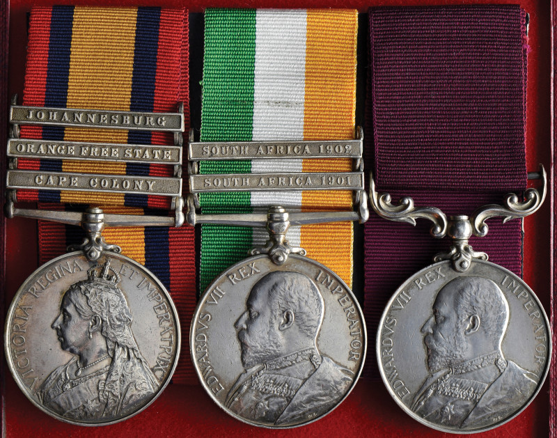 *A Boer War Army M.S.M. Group of 3 awarded to Private William Jackson, East Lanc...