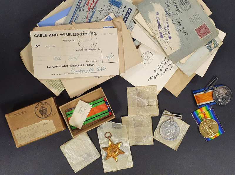 A WW1 and WW2 Family Group to Private Albert Baskerville, Machine Gun Corps, of ...