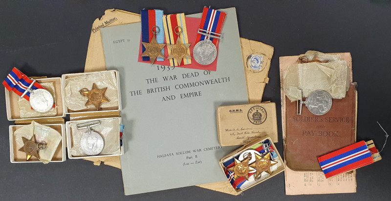 WW2 Casualty Groups (5), with assorted original documentation, comprising: 1939-...