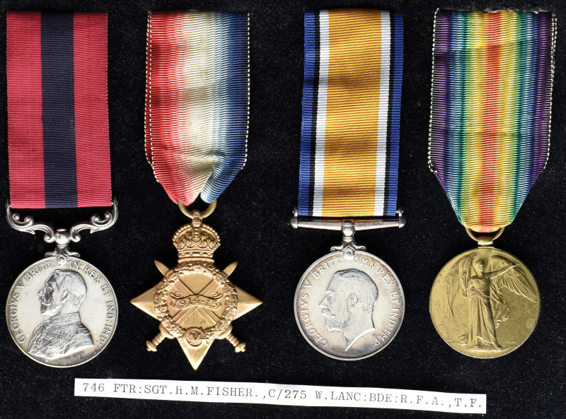 *A Great War D.C.M. Group of 4 awarded to Sergeant-Fitter Harry Medhurst Fisher,...