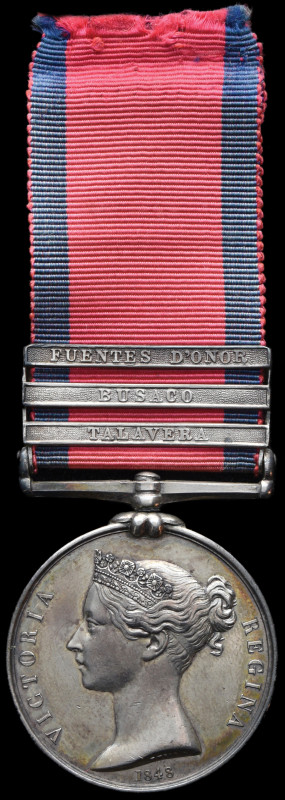 *Military General Service, 1793-1814, 3 clasps, Talavera, Busaco, Fuentes D’Onor...