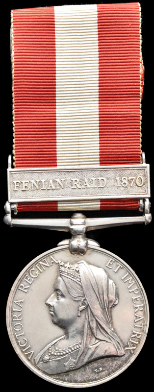 *Canada General Service, 1866-70, single clasp, Fenian Raid 1870 (Cpl. J.G. Pell...