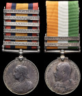 *A Boer War ‘Relief of Kimberley’ Pair awarded to Sergeant G. Smith, Welsh Regiment, comprising: Queen’s South Africa, 2nd type reverse, 6 clasps, Rel...