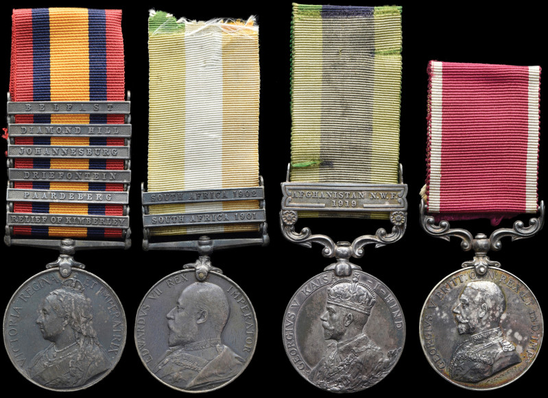*A Boer War, I.G.S. ‘Afghanistan N.W.F. 1919’ and Army L.S.G.C. Group of 4 award...