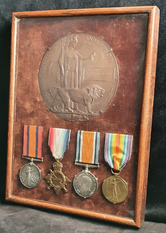 *A Queen’s Mediterranean Medal, Great War Trio and Memorial Plaque Group of 5 aw...