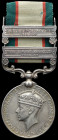 India General Service, 1936-1939, 2 clasps, North West Frontier 1936-37, North West Frontier 1937-39 (522830. A.C.2. H. Smith. R.A.F.), two small edge...