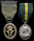 Volunteer Officer’s Decoration, V.R., in silver and silver gilt, unnamed as issued, with reverse hallmarks for London dated 1893, with top bar and rev...
