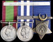 *A Second Afghan War and Egypt Campaign Group of 3 awarded to Captain Henry Gerald Pelly, Royal Artillery, comprising: Afghanistan, 1878-80, no clasp ...