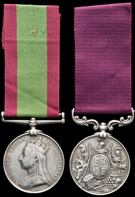 A Second Afghan War L.S.G.C. Pair awarded to Gunner J. Axley, Royal Artillery, c...