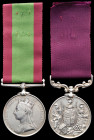 *A Second Afghan War Pair awarded to Private R. Evans, 1st Battalion, 5th (Northumberland) Fusiliers, comprising: Afghanistan, 1878-80, no clasp (1956...
