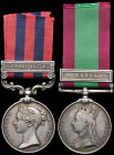 *An I.G.S. ‘Jowaki 1877-8’ and Second Afghan War Pair awarded to Private John Thorne, 2nd Battalion, 9th Foot, comprising: India General Service, 1854...