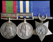 *The Unique Second Afghan War and Egypt Group of Three awarded to Lieutenant-Colonel Frederick Stephen Terry, 1st Battalion, 25th Foot (King’s Own Sco...