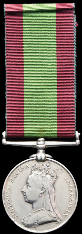 Afghanistan, 1878-80, no clasp (6BDE/583 Pte E. Newby. 1/25th Foot.); obverse ed...