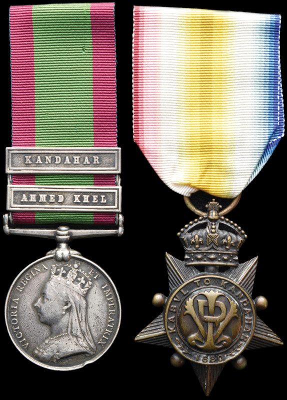 A Second Afghan War Pair awarded to Colour-Sergeant George Kingdon, 2nd Battalio...