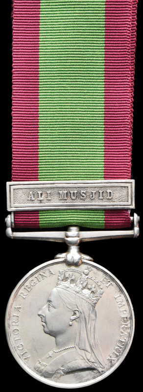 Afghanistan, 1878-80, single clasp, Ali Musjid (464. Pte E. Davis. 4th Bn Rifle ...