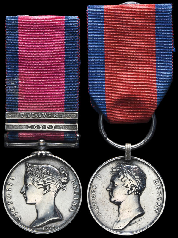 *A Fine M.G.S. and Waterloo Medal Pair awarded to Troop Sergeant-Major James Str...