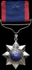 *Indian Order of Merit, Military Division, 3rd type (1939-45), 2nd Class, Reward of Gallantry, in silver and blue enamel, the reverse with screw nut f...