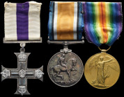 *A ‘Second Battle of the Marne’ Military Cross Group of 3 awarded to Captain Campbell Ross Bridge, ‘D’ Battery, 95th Brigade, Royal Field Artillery, w...