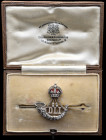 *Durham Light Infantry, by the Goldsmiths and Silversmiths Company, of excellent quality, in white gold with a red enamel crown, set with diamonds, in...