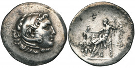 ROYAUME DE MACEDOINE, Alexandre III le Grand (336-323), AR tétradrachme posthume, vers 188-170 av. J.-C., Temnos. D/ T. d''Héraclès à d., coiffé de la...