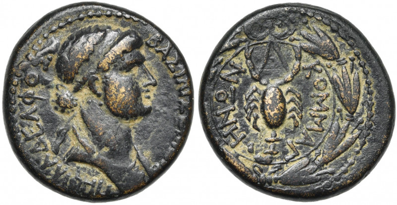 ROYAUME DE COMMAGENE, Iotape, femme d''Antiochos IV, AE grand bronze. Tranche dr...