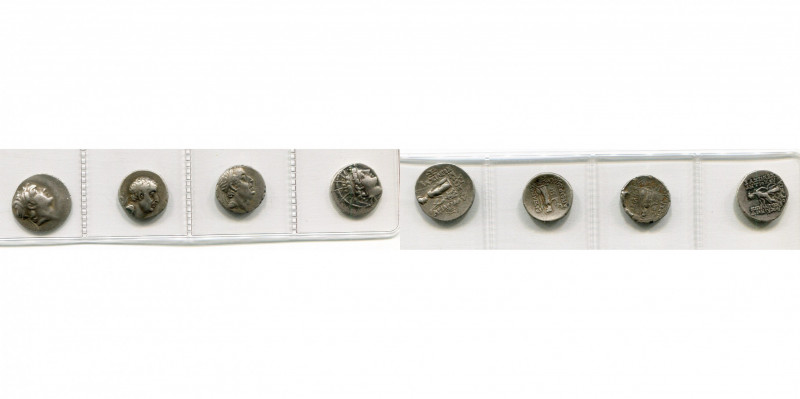 ROYAUME DE CAPPADOCE, AR lot de 4 drachmes: Ariarathes IV Eusebes, an 33 (187 av...