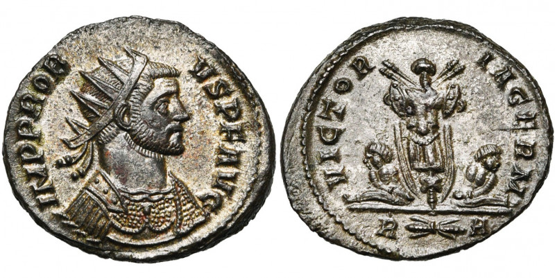 PROBUS (276-282), bill. antoninien, Rome. D/ IMP PROB-VS PF AVG B. r., cuir. à d...