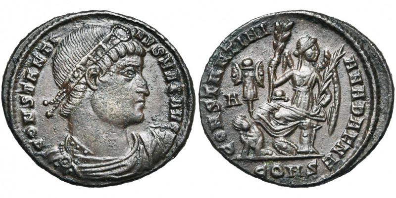 CONSTANTIN Ier Auguste (307-337), AE follis, 328, Constantinople. D/ CONSTANTI-N...