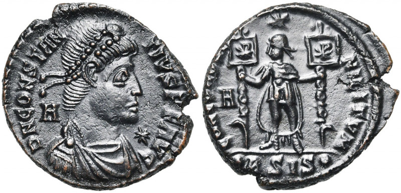 CONSTANCE II Auguste (337-361), AE centenionalis, 350, Siscia. D/ DN CONSTAN-TIV...