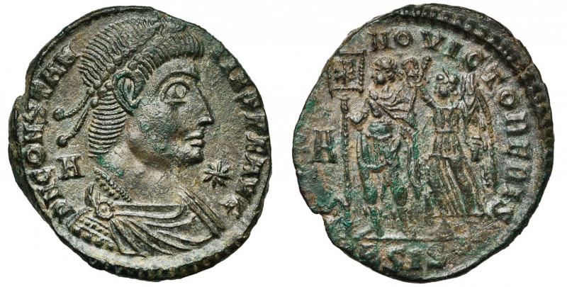 CONSTANCE II Auguste (337-361), AE centenionalis, 350, Siscia. D/ DN CONSTAN-TIV...